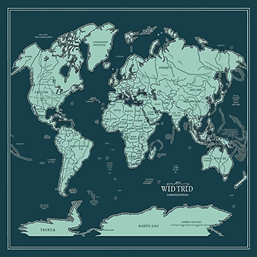 World Map, vector illustration style.