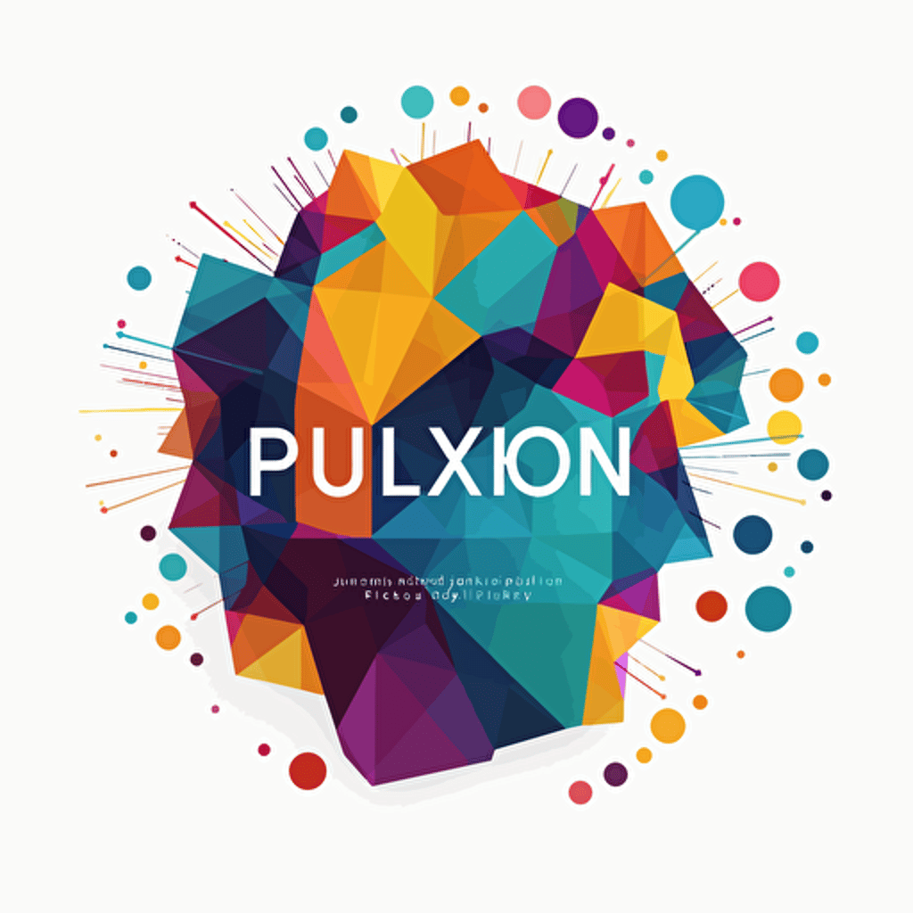 popart logo for AI powered tech and art web and video production company "Yukon Pixel" in ai style, abstract vector style on a white background