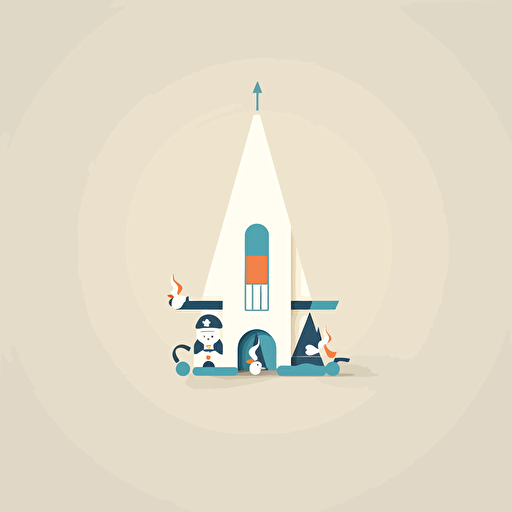 logo for a toy rocket building club, people buildig the toy rocket, minimalist, vector