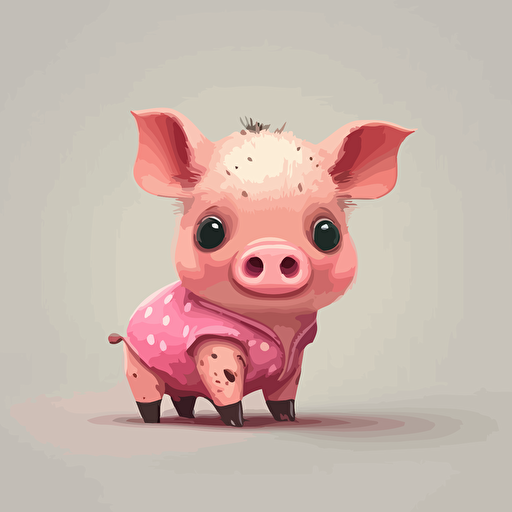 spotted mini piglet cartoon vector style