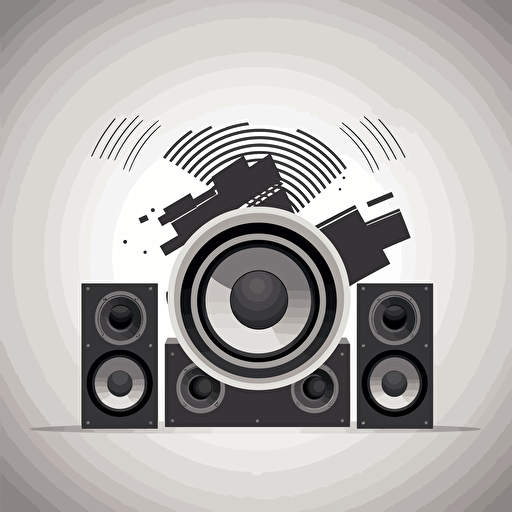 'earthquake sound system' logo, clean, vector,