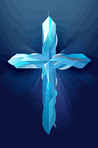 a blue cross, vector, spiritual,
