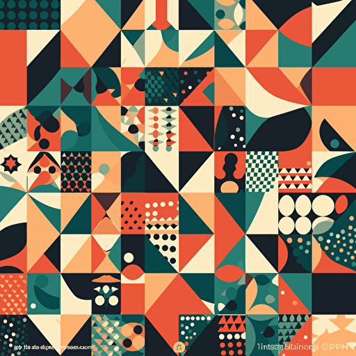 flat geometric pattern vector