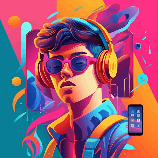 promotion of a new tiktok channel: vector art