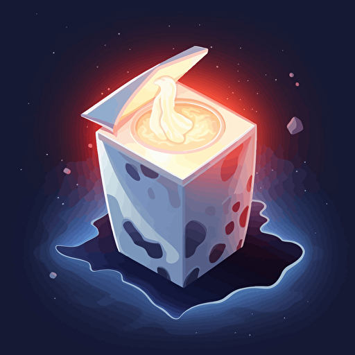 a open carton of milk laying on the ground vector lofi