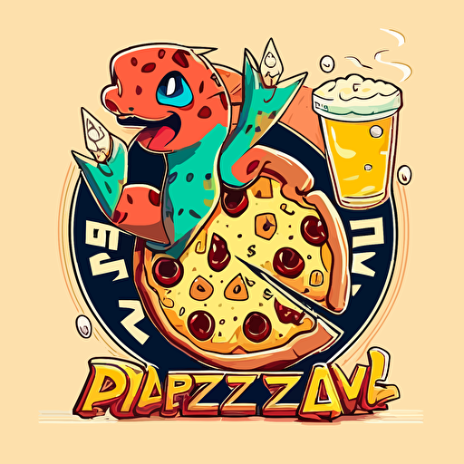 alcohol, Digital Art, Logo, Pokémon, internet, pizza, Vector, 2d