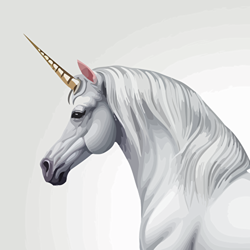 2d vector of a unicorn
