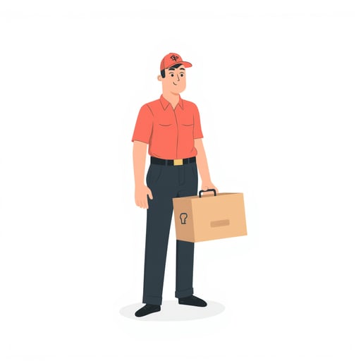 a pizza delivery person