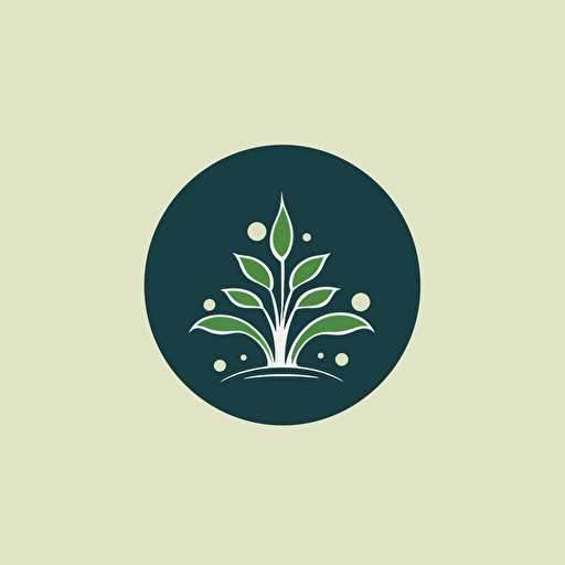 simple logo, flat 2d, vector, company logo, plant