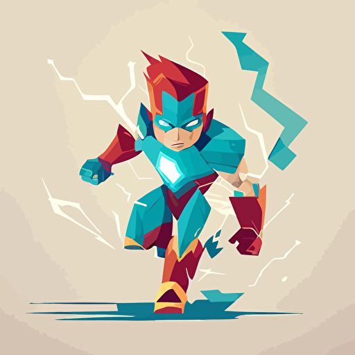 Simple vector electric hero small made with shapes