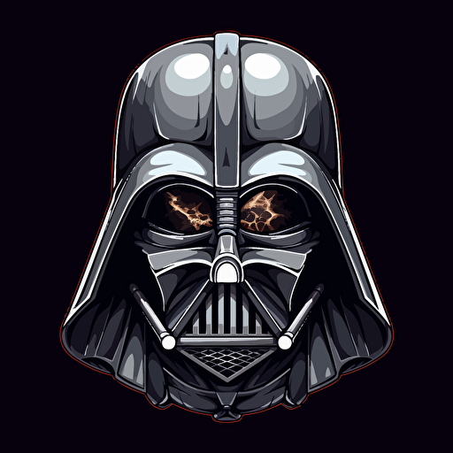 vector drawing of Darth Vader