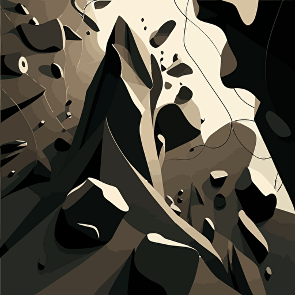 an illustration of a climbing wall .vector. Moody. Contrasting shadows.detailed.