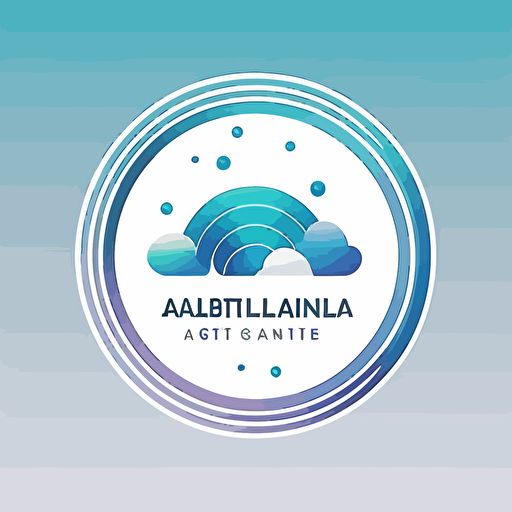 logo for a digital service sending messages to email addresses, modern, minimal, vector logo, flat with a bluish gradient on white background