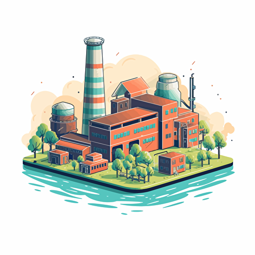A vector of a power plant, svg