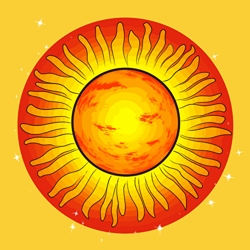 a vector illustration of the sun
