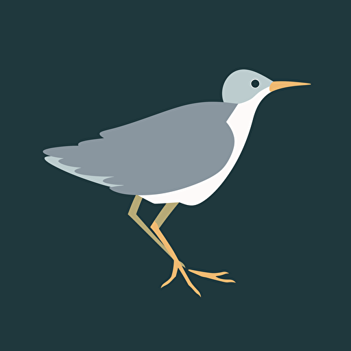 bird on thin legs, vector, for animation