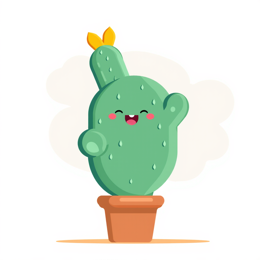 a cactus with a face