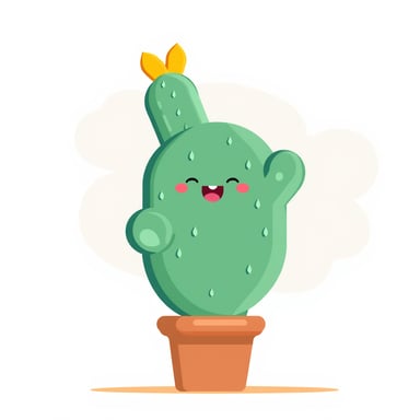 a cactus with a face