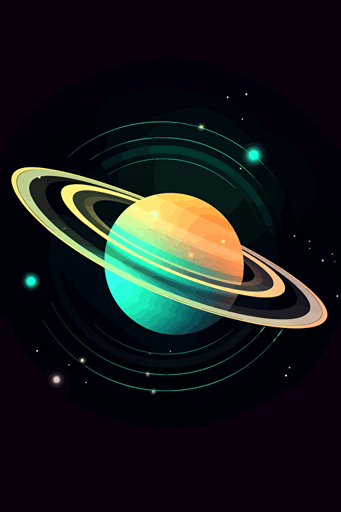 saturn, abstract, minimalistic vector,
