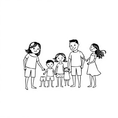 a family at the beach