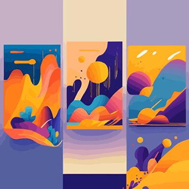 abstract backgrounds. On plain color background. in the style of modern flat design illustration, no details, clean, abstract vector shapes. Dribbble, Behance, Pinterest, in the style of eline van dam