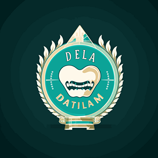 Dental hospital logo design, vector image, 1920:1080