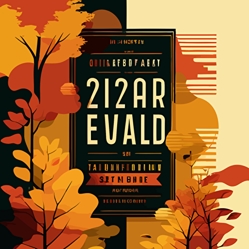 retro poster design, global event, fall colors, september 2023, vector styled