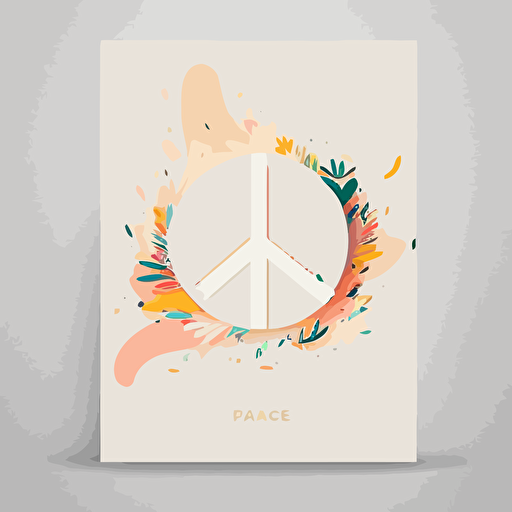 Peace, Warm, Digital art, Contour, Vector, White Background, Minimal