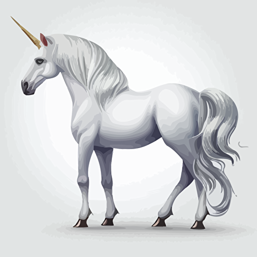 2d vector of a unicorn