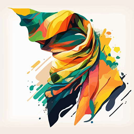 vector illustration of a scarf, colorful