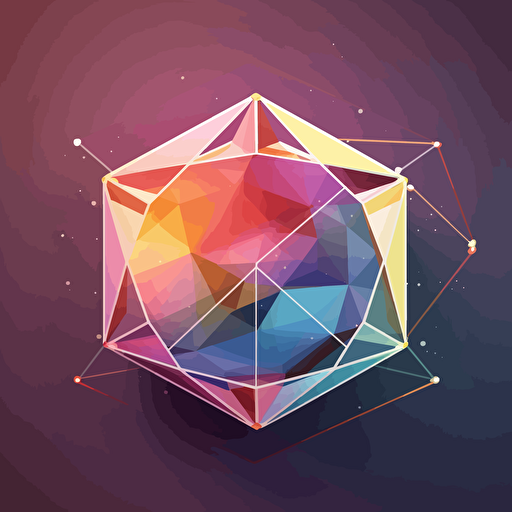a geometric representation of self-sufficiency, featuring interconnected polygons symbolizing strength and resilience, a minimalist background with soft gradients, a sense of balance and harmony, Illustration, vector art 5