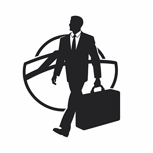 silhouettes of a man with a briefcase logo, nba logo, vector, svg