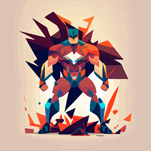 Simple vector electric hero small made with shapes