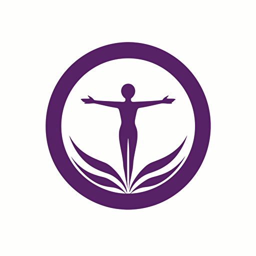 all in one portfolio management logo, liberal use of purple, simple, vector