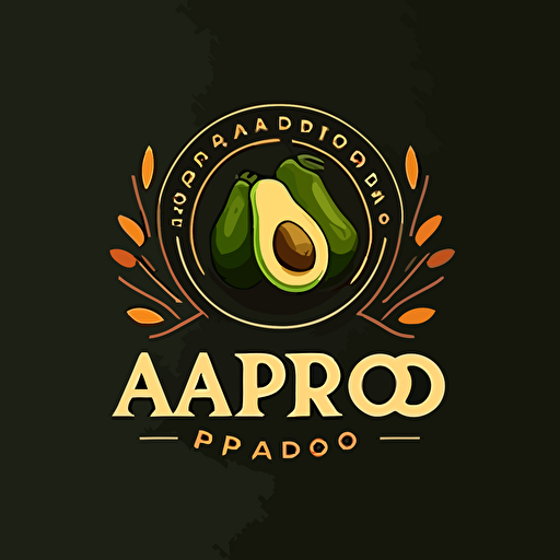 create logo of a company that sells avocados and the name is PARDO AVOCADO in vector, hd, minimalist