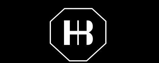 BH logo minimalistic, letters, hexagon, simple, vector, flat