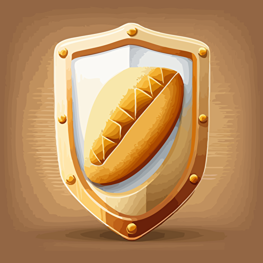 Imagen bread soccer shield, vector art