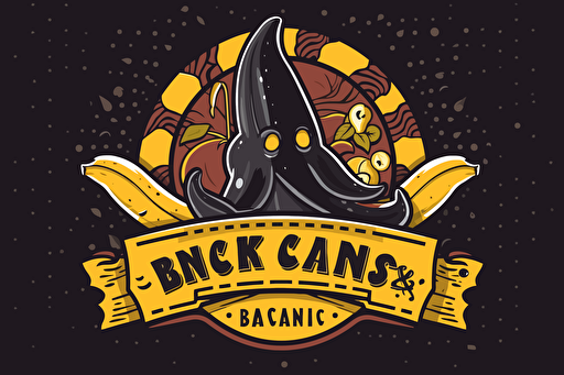 A fun Vector logo for a "Chocolate Banana ice-cream" company called "Nick's Banana's", White background,