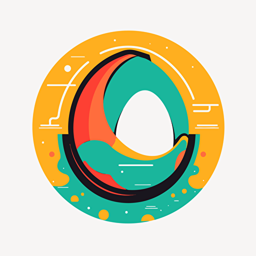 a logo for an kid's egg brand, simple, vector, pop art