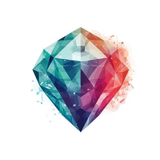 logo that looks like the facets of a gem top down, vector