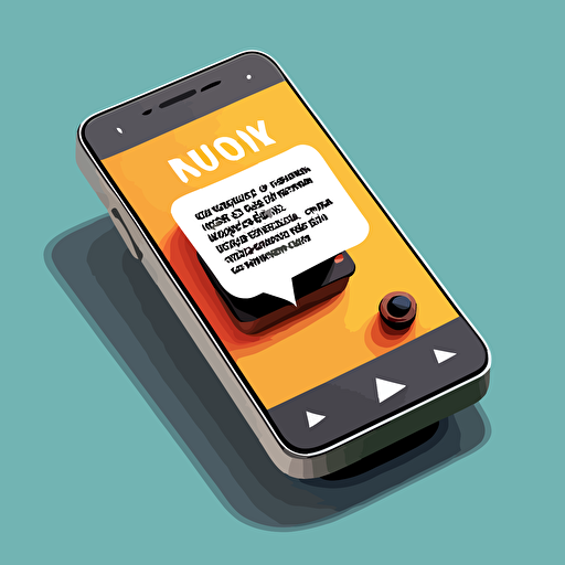 vector of phone with notification on it