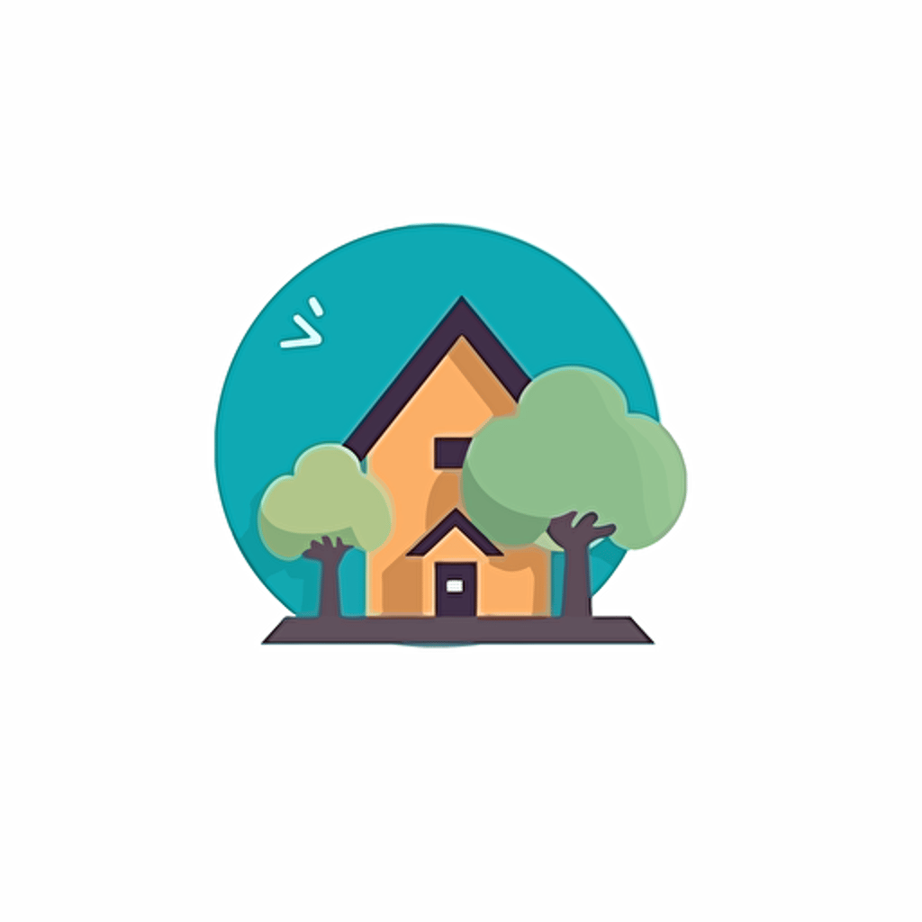 A logo of beautiful house, eco-friendly, smart vector style with no background
