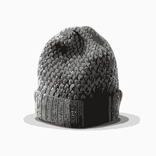 beanie vector mock-up white background