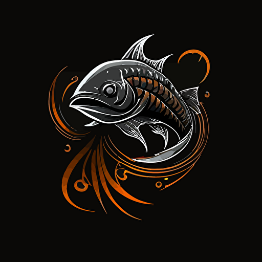 a vector image for a cyber security company. The logo should incorporate a hook and a fish along with a padblock. make it simple as possible while incorporating the elements.