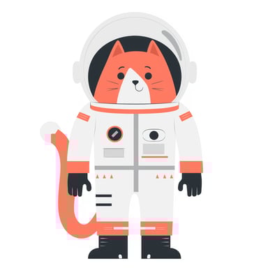 a cat astronaut