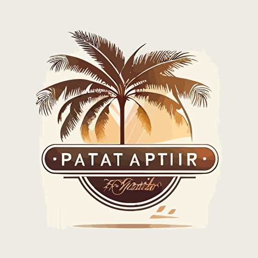 vector logo, palm, travel studio, company for travelling