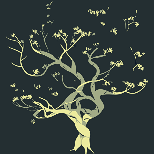 branches of a tree in vector style