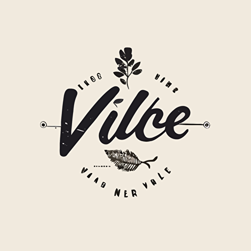 Logo with name VIBES. visual visual identity for a wine ecommerce webshop. hipster, minimalistic and simple., Vector