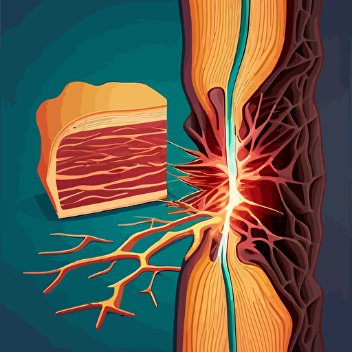 healing scar tissue vector