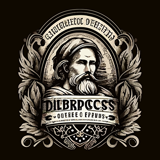 a logo vector for a beer company with the title "Discipulos cerveros"